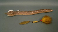 Vintage N.Y. Wooden Hand Carved Snake Ice F