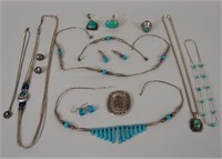 Vintage Turquoise and Sterling Silver Lot