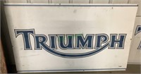 Large Triumph metal sign, indoor