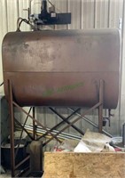 275 gallon oil tank, on a 3 foot metal stand,
