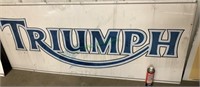 Large Triump sports car metal advertising sign,