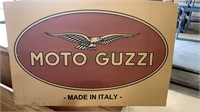 Cardboard sign Moto Guzzi with an eagle, made in
