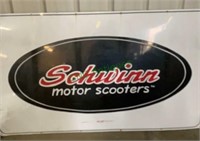 Schwinn motor scooters, metal advertising sign,