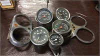 Motorcycle speedometers, mixed lot of five,