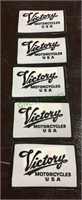 Vintage motorcycle patches, a lot of five Victory