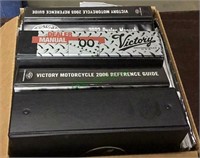 Victory motorcycle reference guide, box lot,