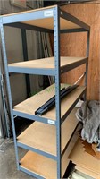 5 shelf metal shelf unit, 6 feet tall, 48 inches
