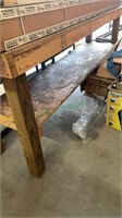 Homemade workbench, 3 feet tall 96 inches long,