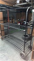 Large 6 foot tire rack, two wheels on the end,