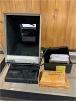 Microfiche  machine and Triumph microfiche cards