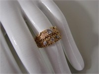 VTG Cigar Band 14K Gold & Diamond