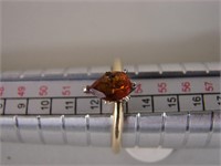 Pear Shaped Citrine 14K Ring Sz 6.5