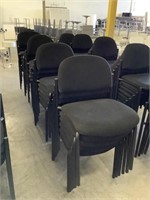 24 x chaises noir empilable