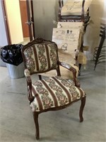 4 x fauteuils style bergère à motif floral
