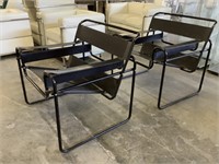 2 fauteuils design style Wassily (M. Breuer)