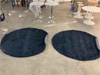 2 x tapis rond Solo Solid Shag par Unique Loom