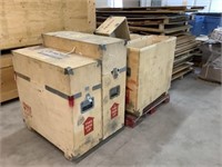 6 x caisses de transport en bois variées