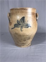 Early American Saltware Urn-Shaped Crock