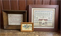 2 Needlework Samplers & Velvet Theorem.