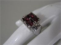 14K Gold Tourmaline & Diamond Ring