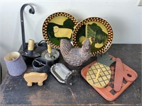 Group of Country Decor Items