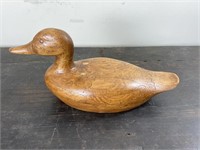 H. J. Vollink Signed Carved Wooden Duck Decoy
