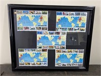 Framed Commemorative Stamps of WWII