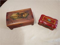 Two groovy wooden stash boxes