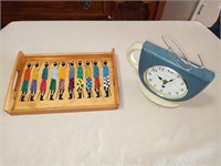 Coffee Clock and African tray