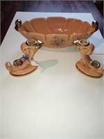 Serving Bowl and Candlesticks