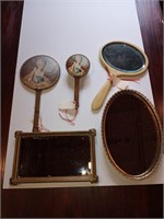 Vintage mirrors and brush