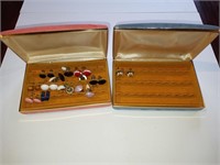 Two vintage jewelry boxes