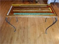 Unique resin yardstick table