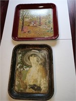2 vintage trays