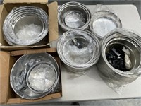 Box lot containing stainless steel pots and pans