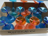 Quantity of plastic cocktail glasses