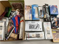 Box lot containing phones, portable radio and