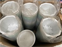 Large box containing plastic pot plant containers