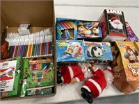 Box lot containing toys