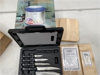 Box lot containing thermo cooker, knives and
