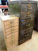 Two Metal Cabinets / Shaw-Walker File Box