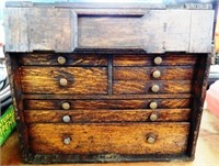 Loaded Wooden Machinist's Tool Chest