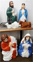 Blow Mold Nativity Pieces (9)