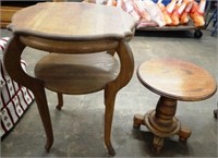 Two Wooden Lamp / Accent Tables