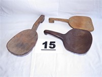 3 EARLY BUTTER PADDLES