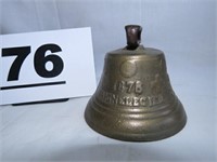 BRASS BELL WITH SYMBOLS