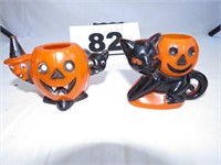 EARLY PLASTIC HALLOWEEN CANDY CONTAINERS,