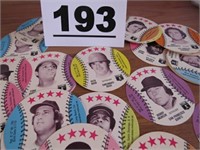 VINTAGE ISALY'S COASTERS W/BASEBALL PLAYERS