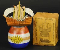 a/ RARE IVES COLUMBUS EGG TOY WITH BOX