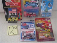 5 Nascar Toy Cars in Flat